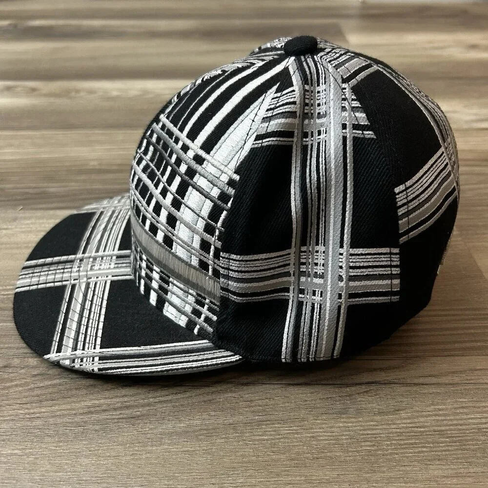 Washington DC Fitted Hip Hop Cap Size M Plaid Ultimate City Hunter Ultimate EUC